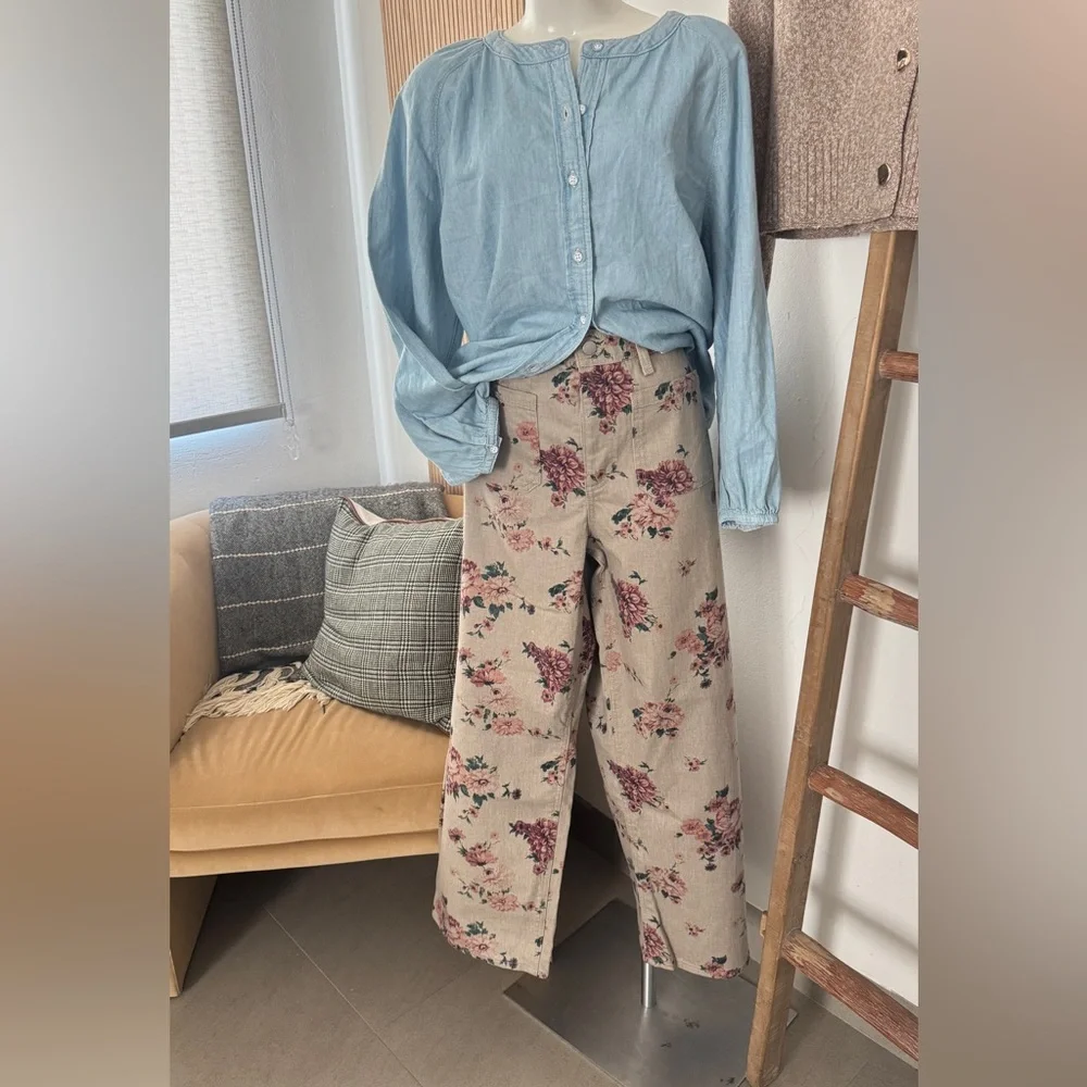 Highest-Rise Floral Sailor Straight Jeans from Universal Thread NWT sz16 - Picture 6 of 6